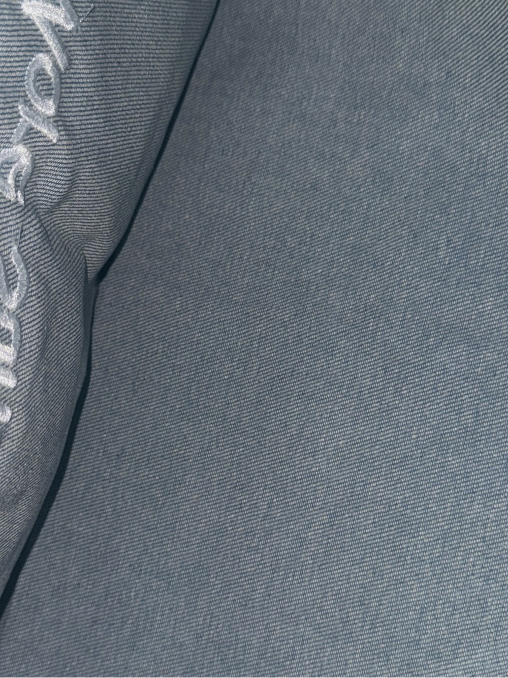 Blue Denim Zip Canvas Tote Bag - "Less Mondays More Sundays" NIP - Picture 4 of 4